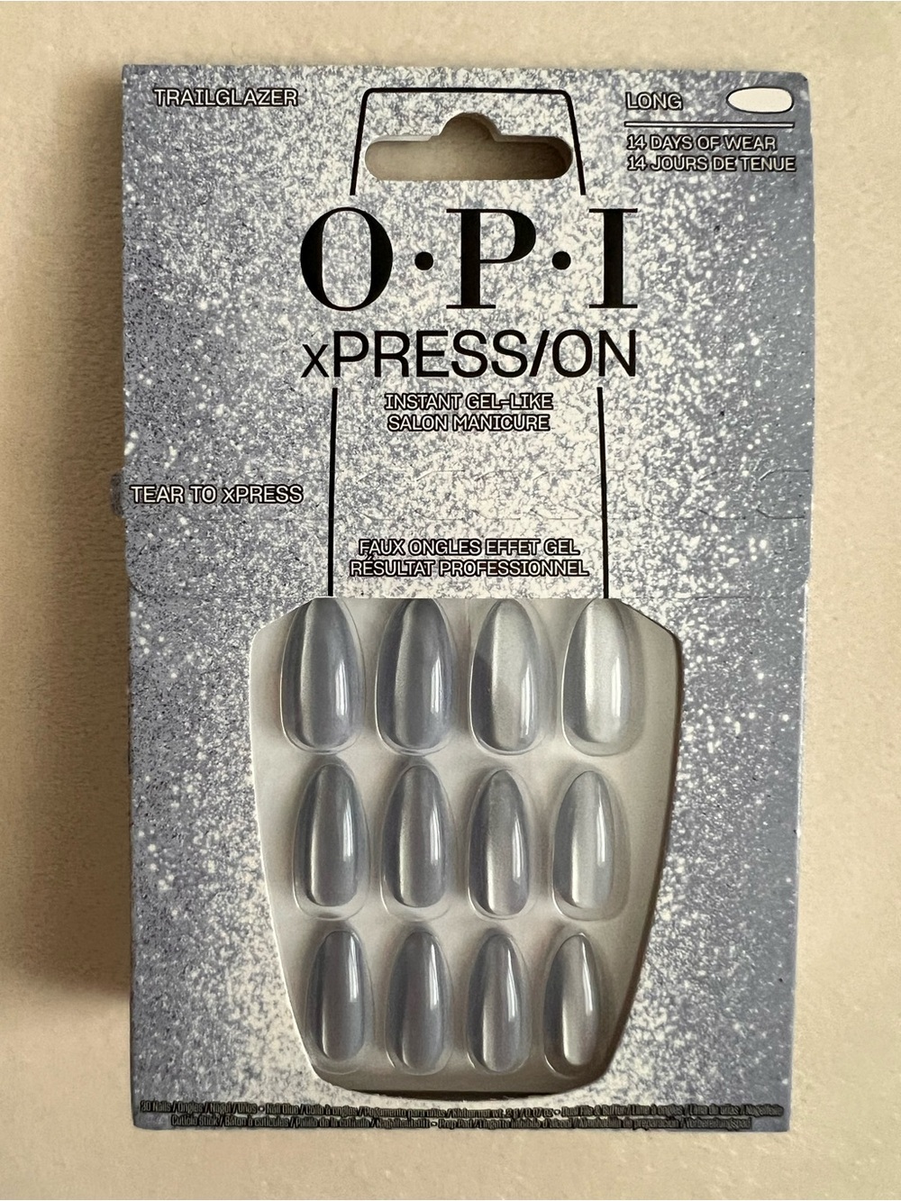 NEW OPI xPress/On Instant Gel-like Salon Nail Set in Trailglazer